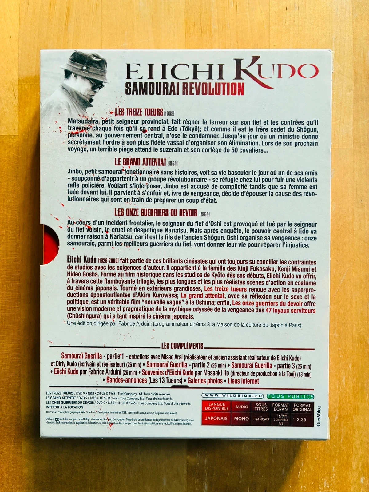 Coffret 3 DVD Eiichi Kudo Samurai Revolution. – photo 2